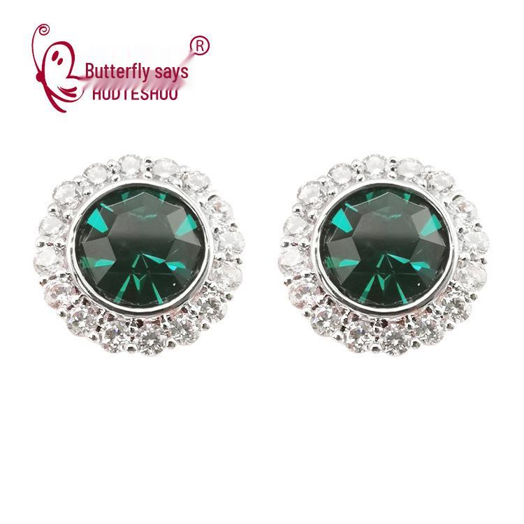 

Butterfly Korean Style Earrings: High-End Austrian Crystal & S925 Sterling Silver платиновый