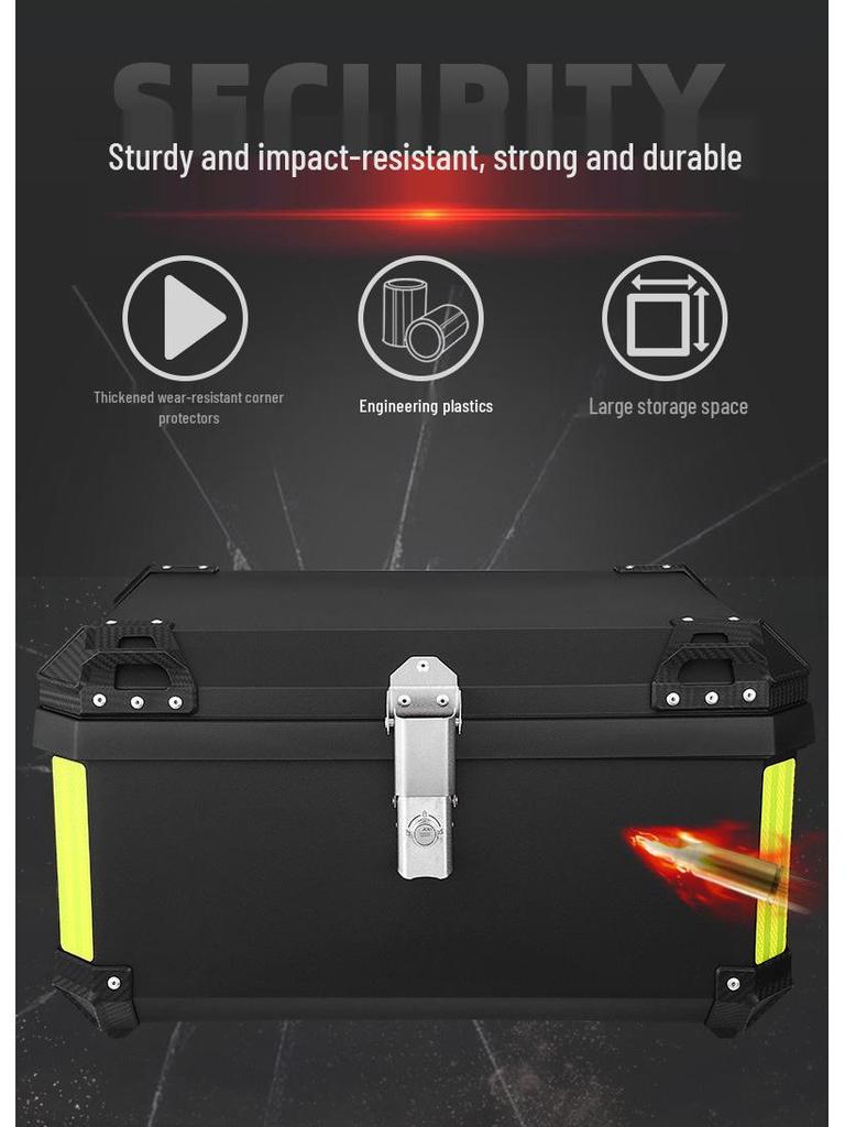 Universal Oversized Motorcycle Tail Box - Large Capacity Double Toolbox for Electric Vehicles