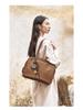 Women's Veg-Tanned Cowhide Bowling Bag: Fall/Winter 2025 Commute & Fashionable Crossbody Handbag