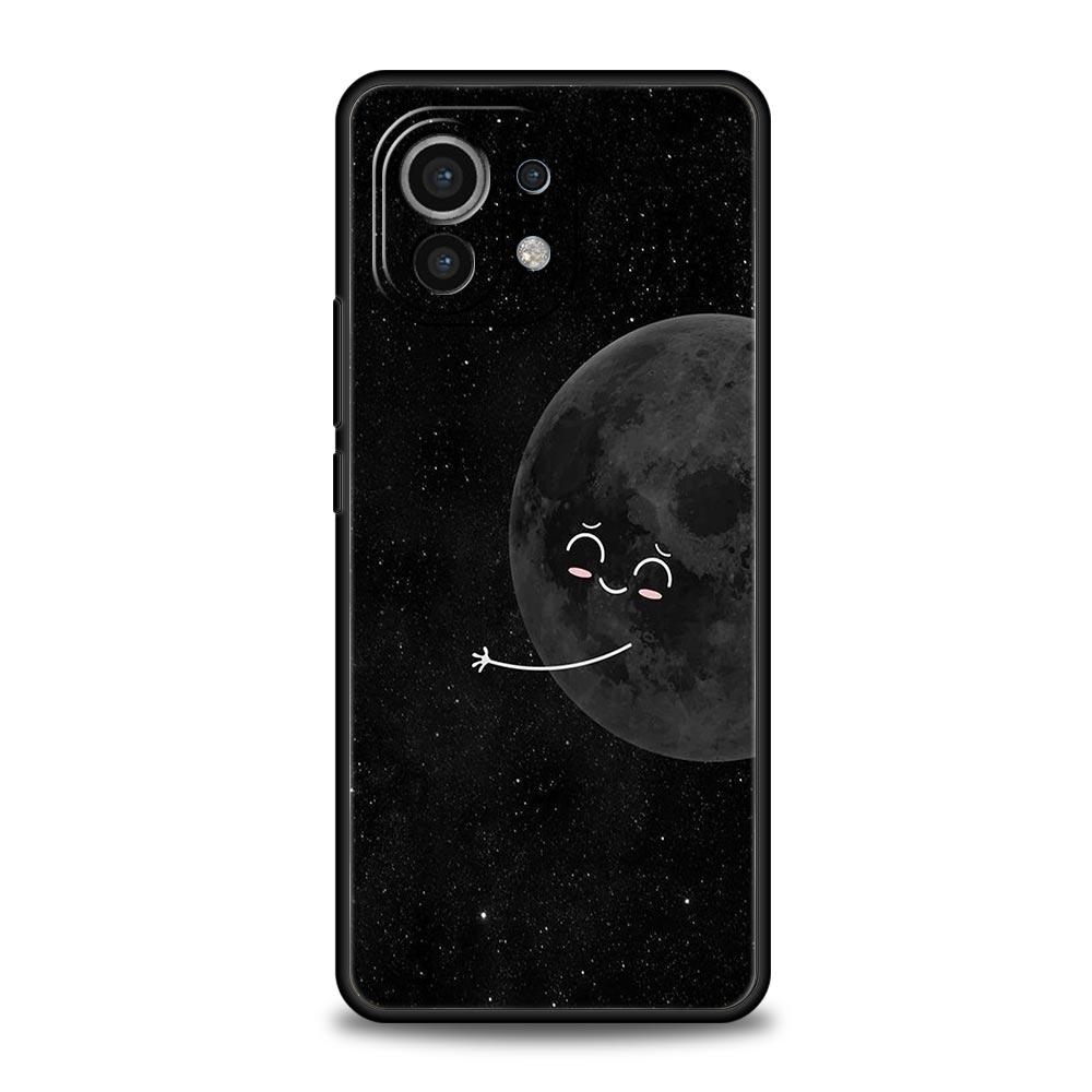 Phone Case For Xiaomi Mi 15 14 14T 13T 12T Pro 12 13 11 Lite 5G 11T X6 X5 Pro Soft TPU Cover Couple Cartoon Aesth Sun Moon