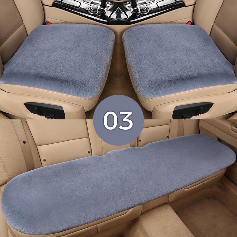 Plush Seat Cover Set Universal Luxury Car Seat Cushion Auto Protector Mat Winter Soft Warm Fur Cover Auto Interior