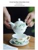 Mother-Child Ceramic Tea Set: Upgraded Pot & Cup with Floral Design