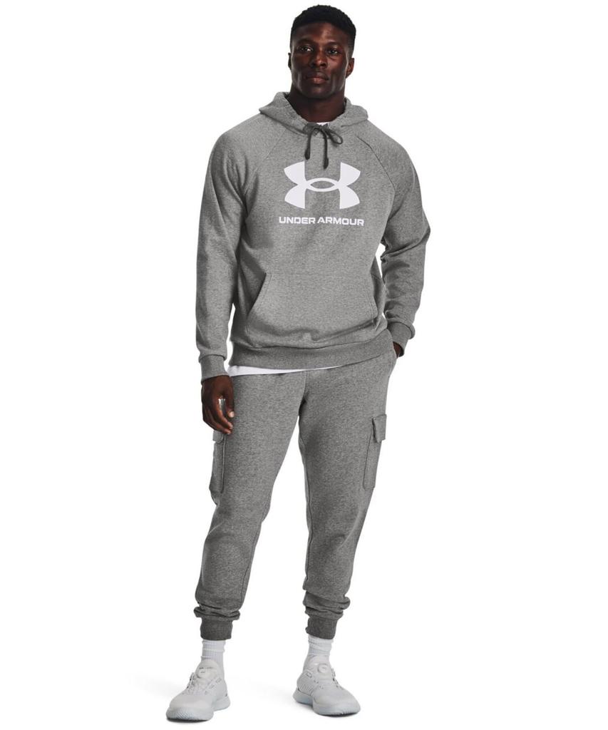 UA Rival Fleece Logo HD Castlerock Light Heather White MD [Under Armor]