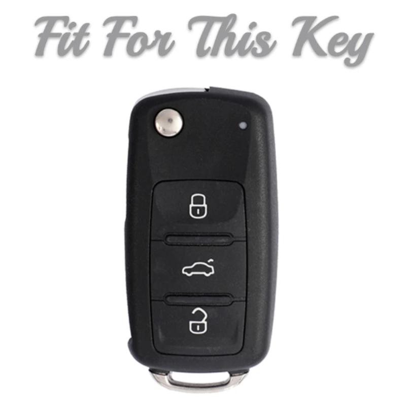 3 Tasten TPU Autoschlüsselhülle Vollständige Abdeckung für Volkswagen für VW Jetta Passat B5 B6 B7 Golf Beetle Bora Polo Tiguan für Skoda Octavia