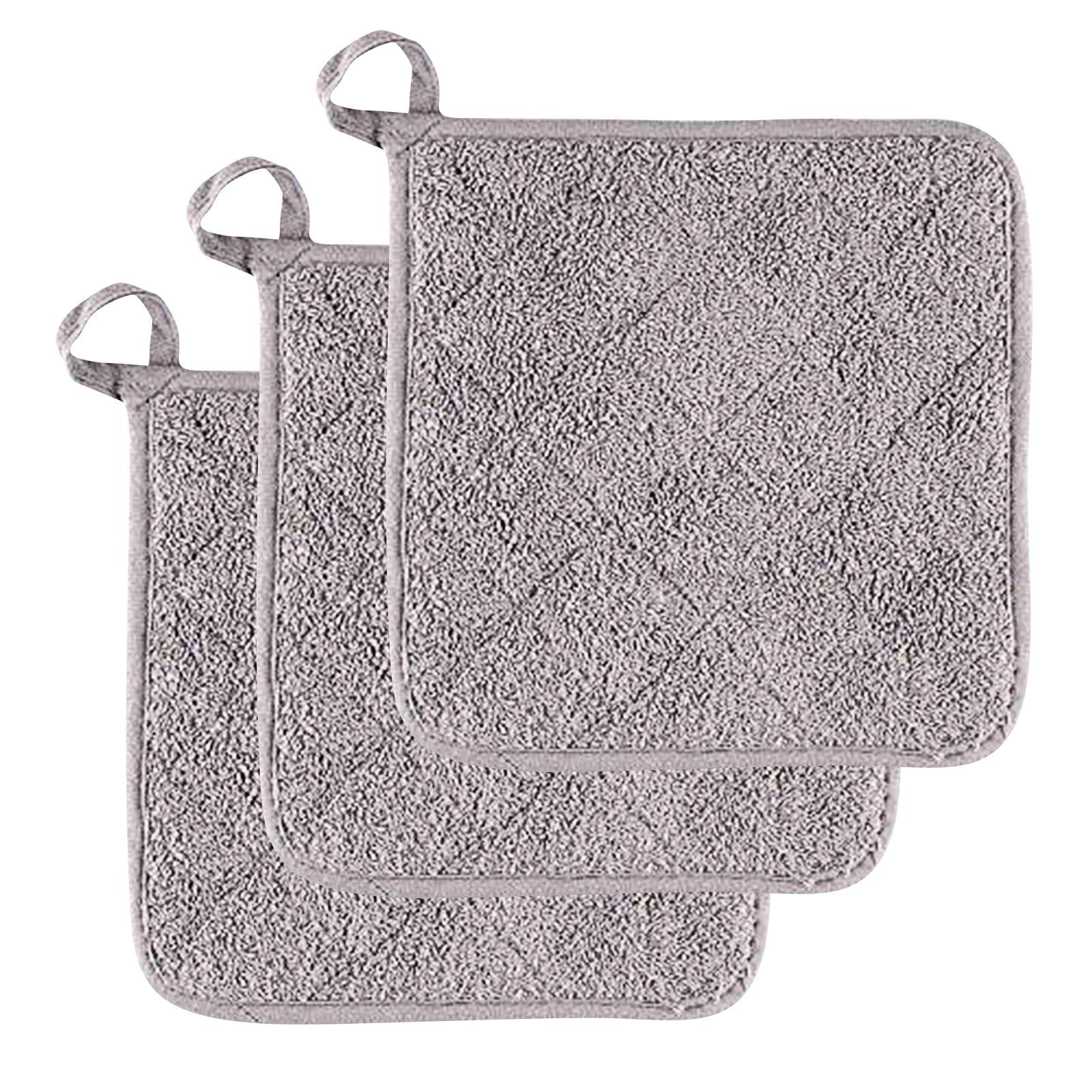 

Перчатки для микроволновой печи, кухонные высокотемпературные противоожоговые толстые хлопковые перчатки (Набор из 2) One Size светло-серый