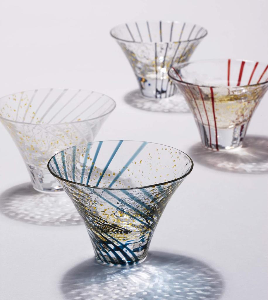 Toyo Sasaki Glass Edo Glass Yachiyo Kiln Hanami Sake Cup, 80ml, Made in Japan, Sake Glass, Gift, Present, 10782