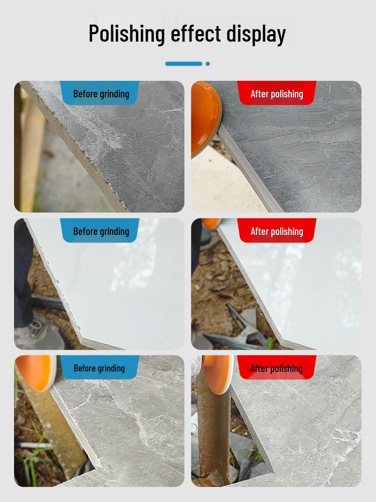 Integrated Tile Edge Grinding & Polishing Disc for Stone, Marble, Quartz, Chamfering, and Dry Trimming