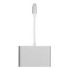 USB 3.1 Type C To VGA Adapter Hub PD 3 In 1 Docking Station Aluminum Type C To VGA Adapter Silver