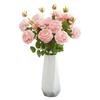 Peony Silk Rose Bouquet: Artificial & Dried Flowers for Indoor Decoration Centerpiece
