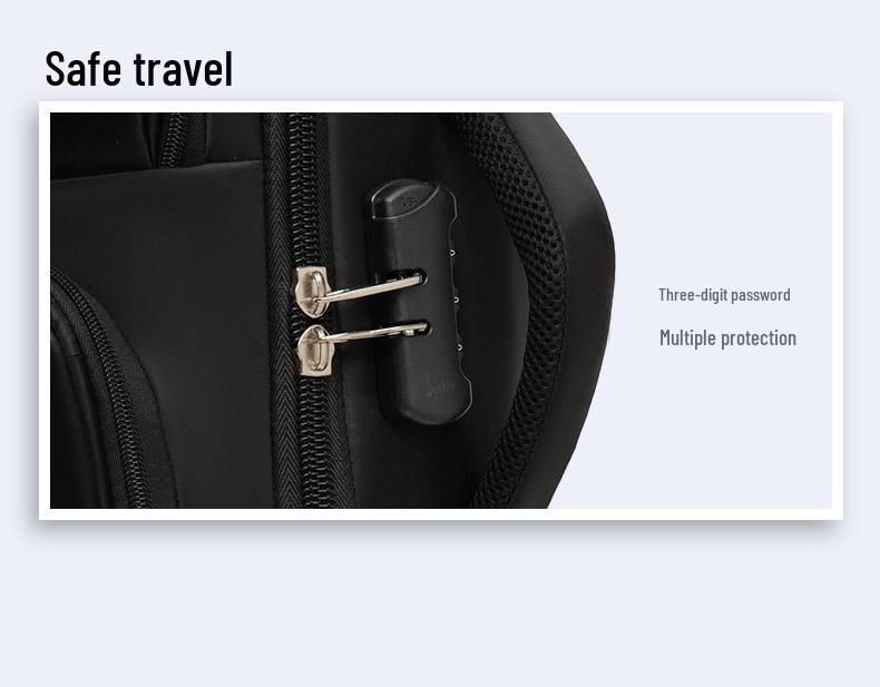 Customizable Logo Business Laptop Backpack: Multi-functional, Large Capacity, Travel-Friendly with Breathable Back Pad