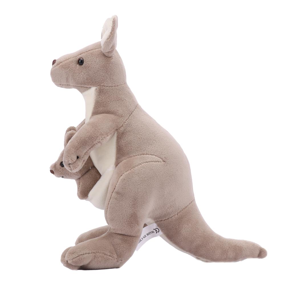 Kangaroo Plush Toy Kangaroo Mother with Baby Cute Appease Doll Creative Mother-Child Cute Doll To Send Children's Birthday Gifts