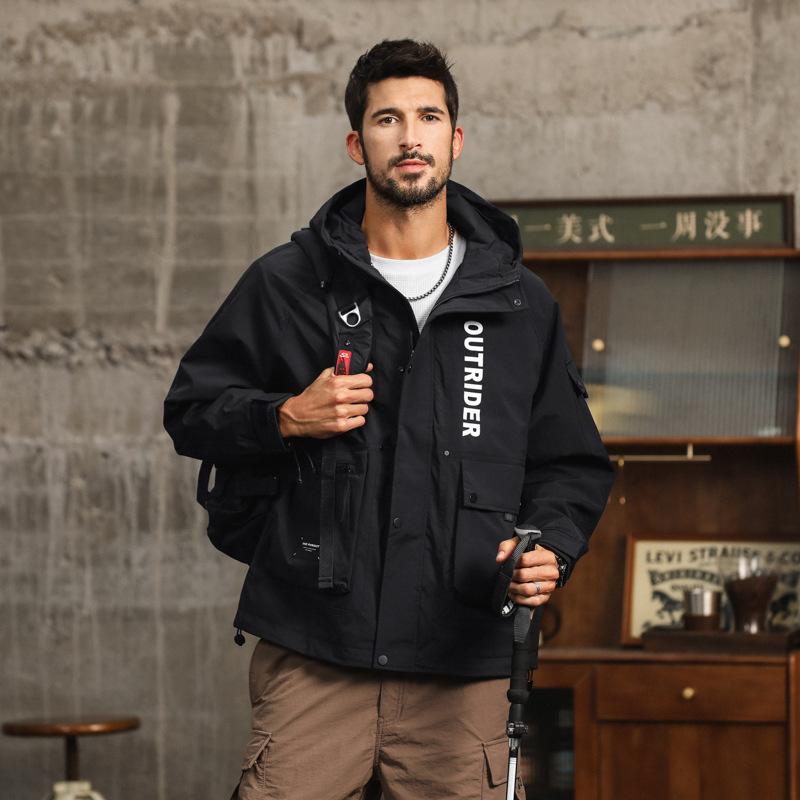 

Американская винтажная куртка для инструментов, мужская куртка для городских поездок на работу, водонепроницаемая куртка бренда Tide для альпинизма и пешего туризма 4XL чёрный