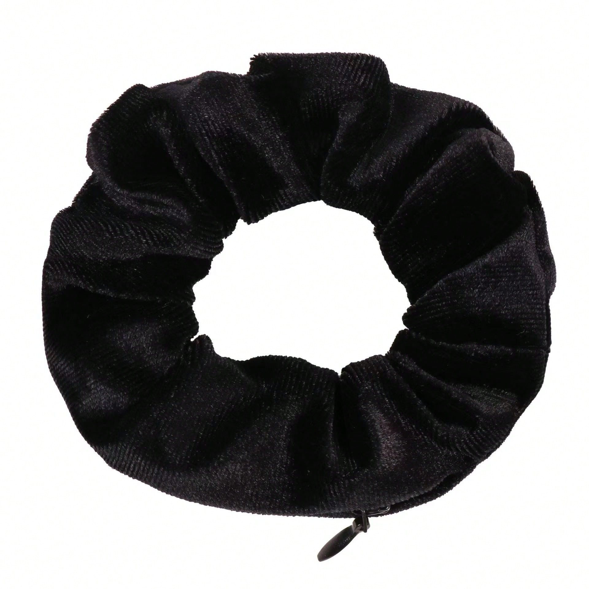 

1pc Pocket Scrunchies Hair Ties With Hidden Zipper Stash Scrunchy Ponytail Holder,Velour Zipper Pocket Scrunchies, Elegant Fabric Hair Tie one-size різнокольоровий