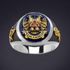 Chenrui Gold Masonic Symbol Retro Men's Enamel Ring