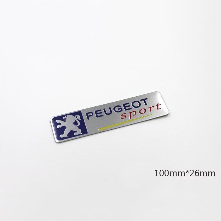Car Styling Sticker 3D Aluminum Tail Emblem Badge Body Decal For Peugeot 206 307 308 207 3008 208 407 508 2008 5008 301 406 408