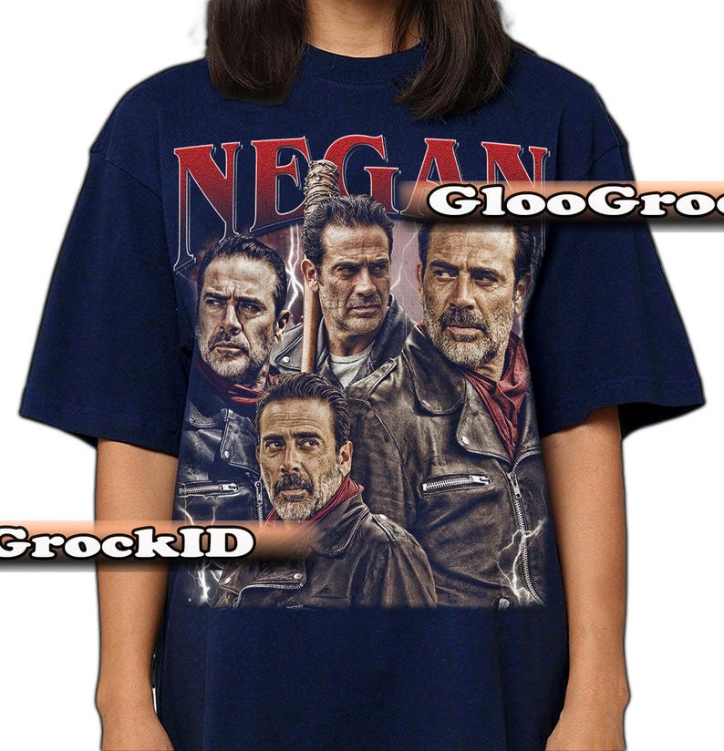Negan The Walking Dead Graphic Tee Lucille Bat Villain Shirt AMC Zombie Apocalypse Merch