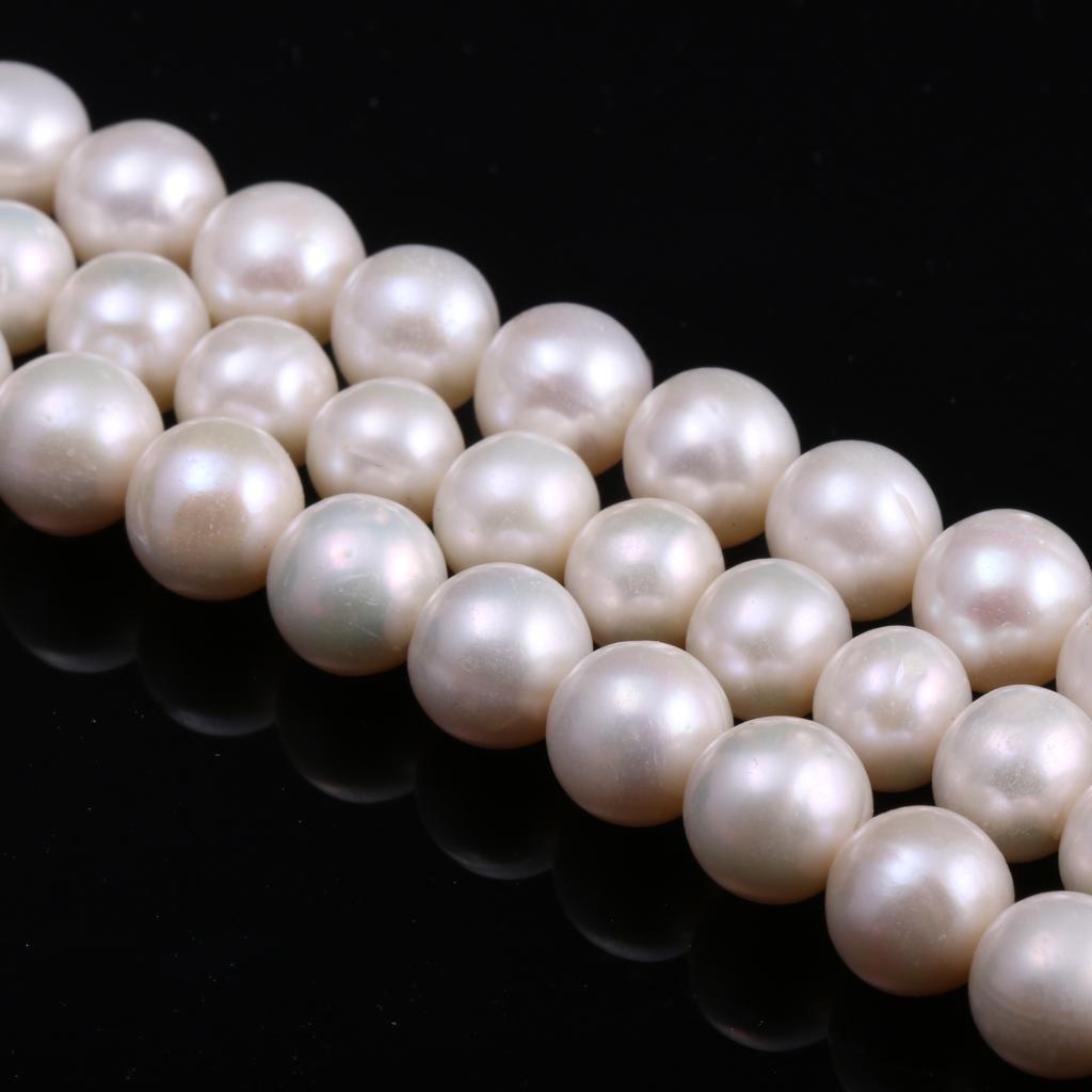 1String, White Natural Freshwater Pearls, Potato Shape Pearl Beads, 8–9 Mm, for DIY Necklace Accessories, Jewelry Making Valentine's Day Gifts, 36cm