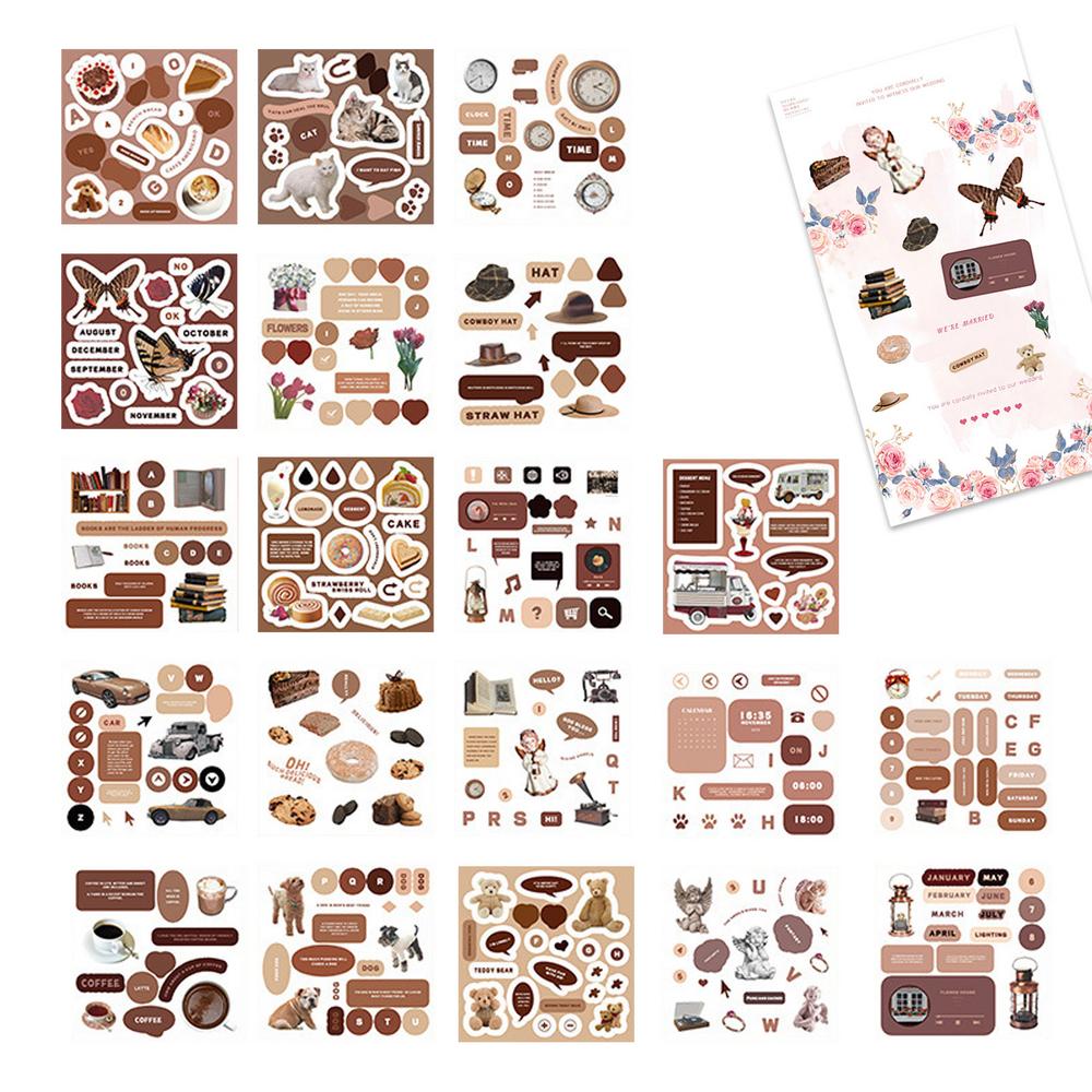 Decoupage Paper For Crafts 20 Sheets Scrapbooking Paper Decoupage Stickers Multifunctional Pre-Cut Coated Paper Art Crafts