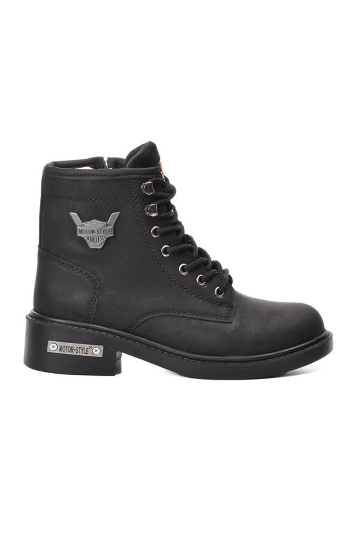 

Men s Fashion Flat Heeled Booties Black Unisex Worker Boots with Fleece Inside 40
