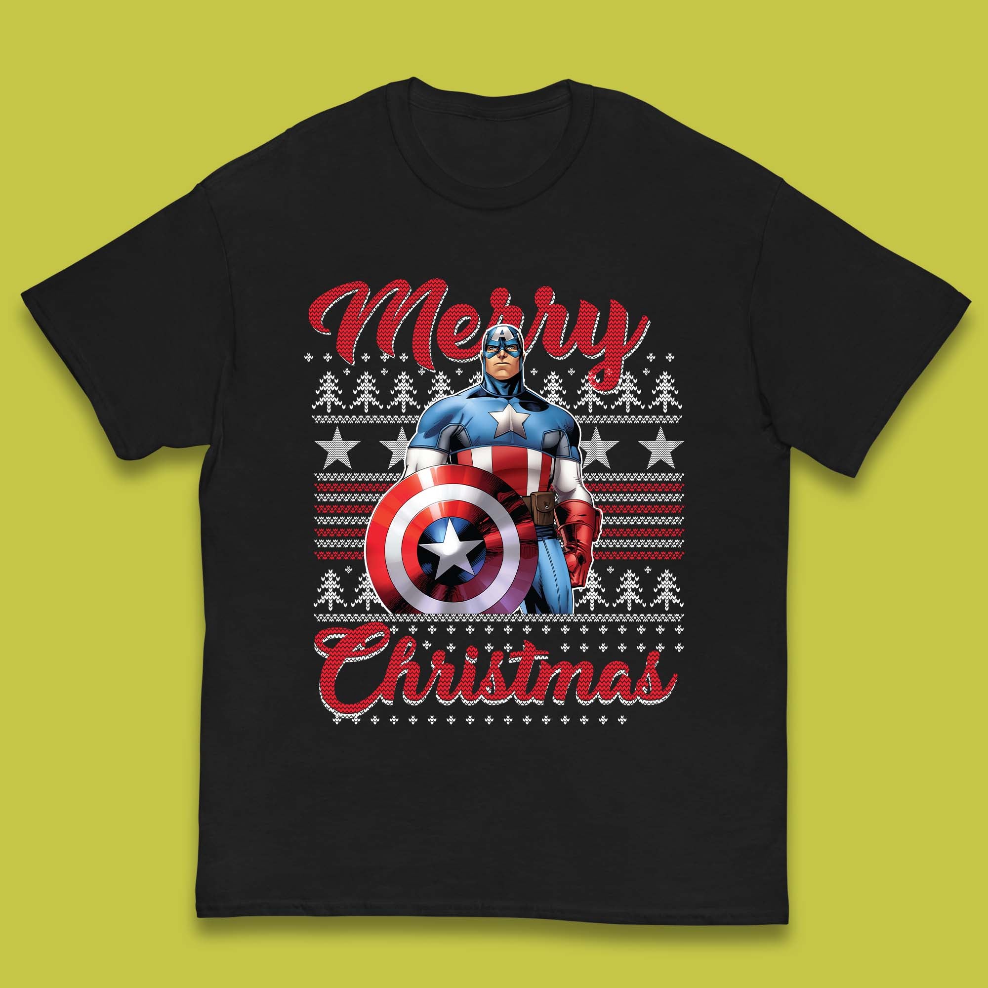 Captain America Christmas Kids T-Shirt 100