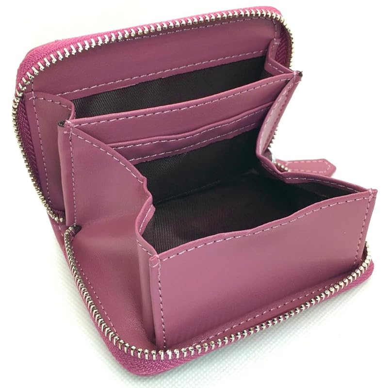 

[yumemono] mini wallet Coin pocket for easy access to change wallet With card pocket soft leather Skimming prevention Also holds banknotes Various