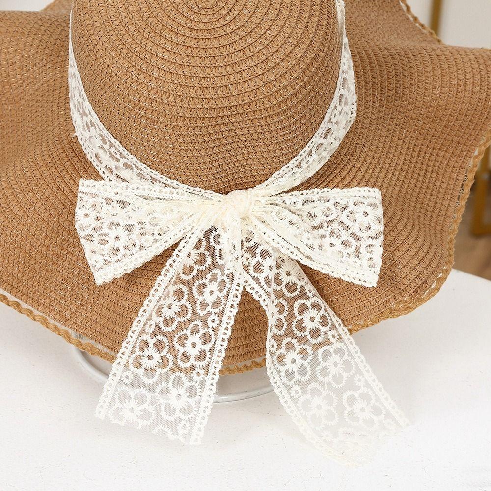 Straw Beach Hat UV Protection Straw Cap Fashion Sun Hat  Summer