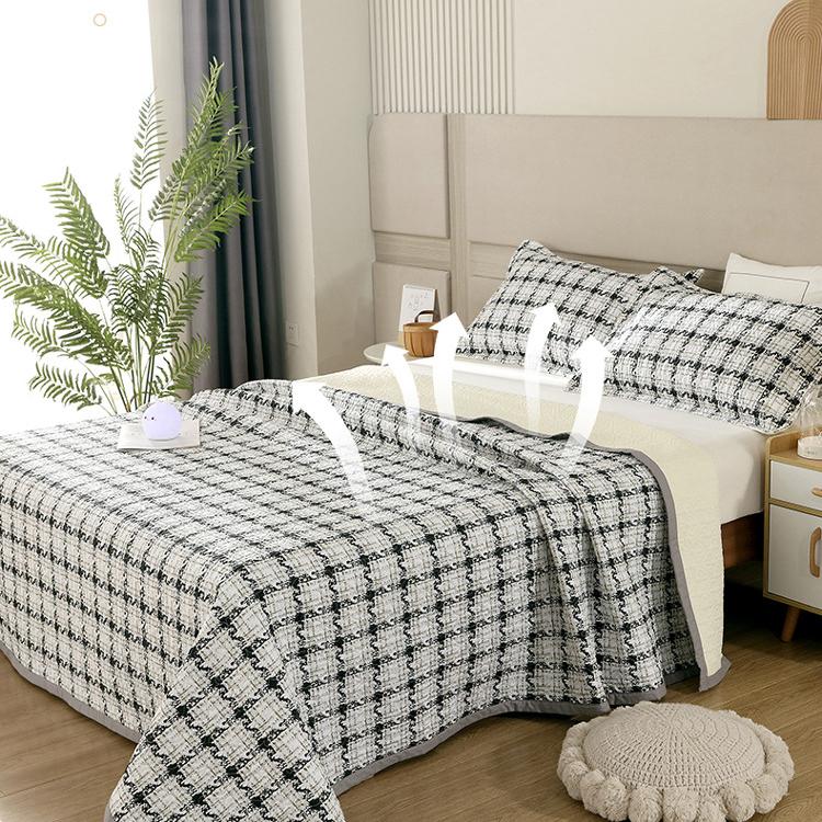 Cotton Multifunctional Bed Cover 3PCS Bed Cover Four Seasons Universal Cotton Fabric Simple Printing