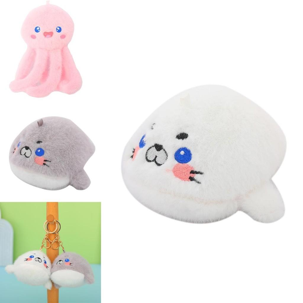 Soft And Cuddly Plush Keychain Of Marine Animals Like Octopus Seal And Whale