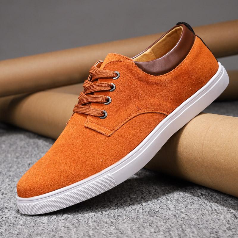 

Men Shoes Lace Up Black Oxfords Shoes Men Flats Fashi Sneaker Man Autumn Breathable Comfortable Casual Men Shoe big size 48 38 оранжевый