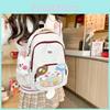 Stylish Large Capacity Children's Backpack With Transparent Pocket For School Use