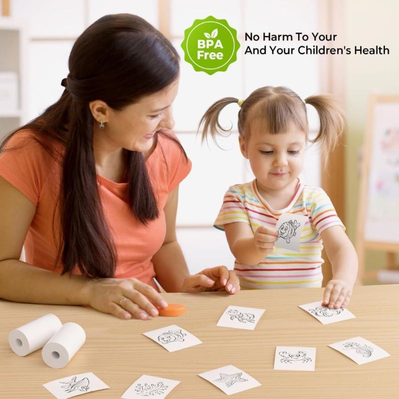 20Pack Mini Printer Thermals Paper Roll 57x25mm SelfAdhesive Sticker Labels BPAFree for Kids Crafts DIY Printing