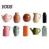 Strong Magnetic Note Holders Mini Ceramic Vase Fridge Magnets, Cute Tiny Flower Magnets for Small Planters Metal Surfaces Artificial Flowers,