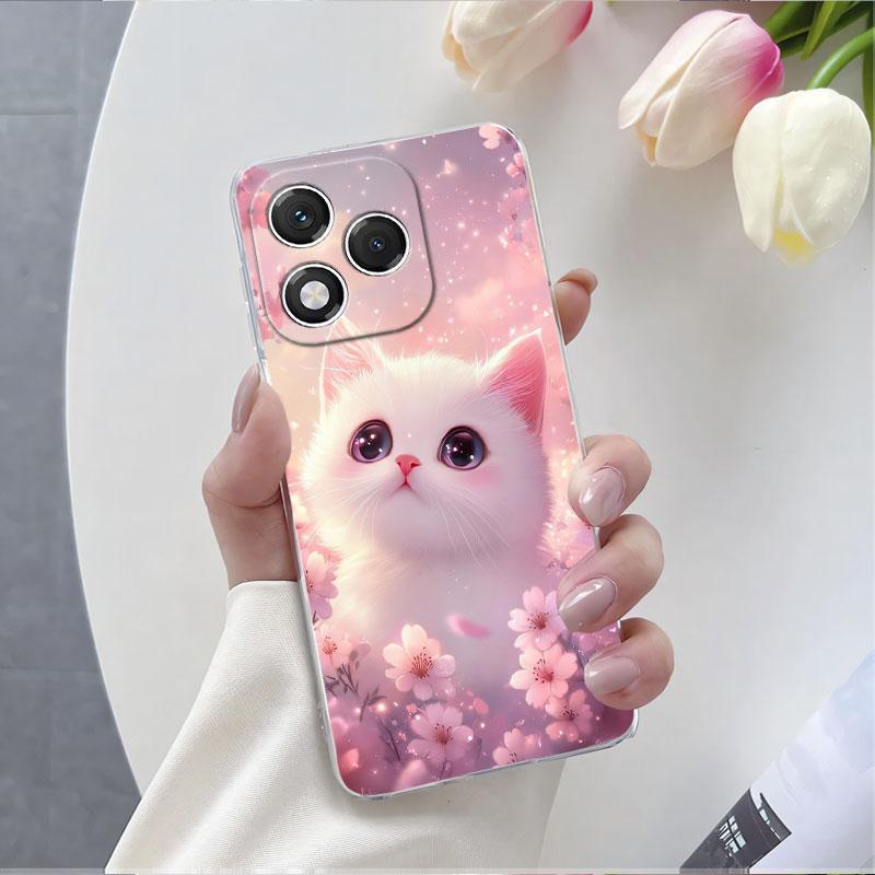 For Honor 400 Lite  Case Luxury Fashion Clear Phone Case For Honor 400 Pro Marble Flower Transparent Soft Silicone Protect Cover