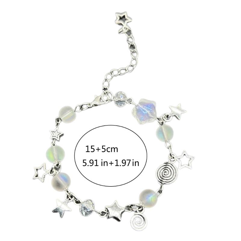 Handmade Beaded Bracelet with Unique Star Shape Eye catching and Stylish Pendant Beaded Bracelet Chic Hand Chain Decors