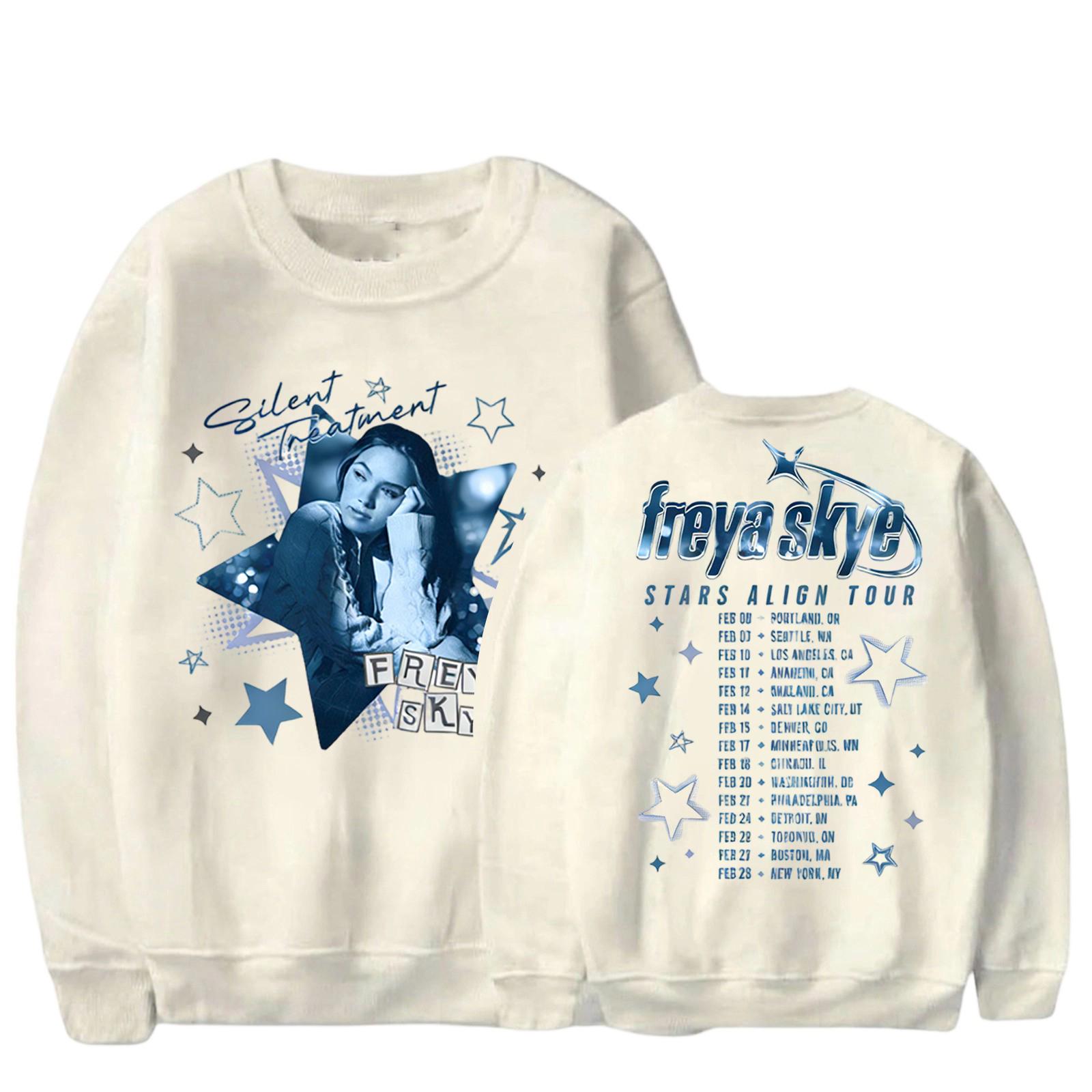 

Womens Long Sleeve Pullover Sweatshirt Crewneck Casual Loose Fit Graphic Print Lightweight Pullover Top for Daily Wear XXL бежевый