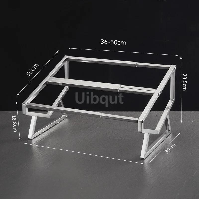 GN pan rack Retractable Seasoning Holder Bracket Stainless Steel Spice Rack Kitchen Seasoning Container Box Holder tray basin
