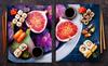 2x GLASS PROTECTIVE PLATE FOR STOVE 40x52 FRUIT