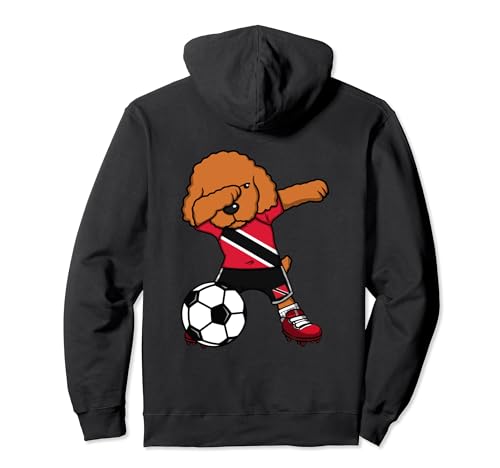 Poodle Dog Dancing Trinidad and Tobago Soccer Fans Jersey Trinidadian Flag Hoodie