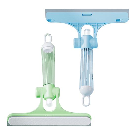 Glass Scraper Ergonomic Handle 3-in-1 Window Cleaning Tool with Spray