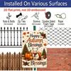 2D Flat Happy Autumn Blessings Cute Fox Pumpkin Maple Leaf Metal Sign - 8.0x12.0inch Aluminum Wall Art, Farmhouse Thanksgiving Halloween