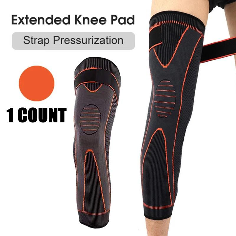 2 Pcs Compression Knee Pads Support Lengthen Stripe Sport Sleeve Arthritis Joint Pain Protector Elastic Kneepad Brace