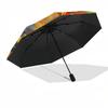 1pc Sunflower Field Automatic Folding Umbrella, Portable 3-Fold Design, 8-Bone Iron Frame Outdoor Umbrella, Ideal Gift for Fans, Travelers, Daily Use,