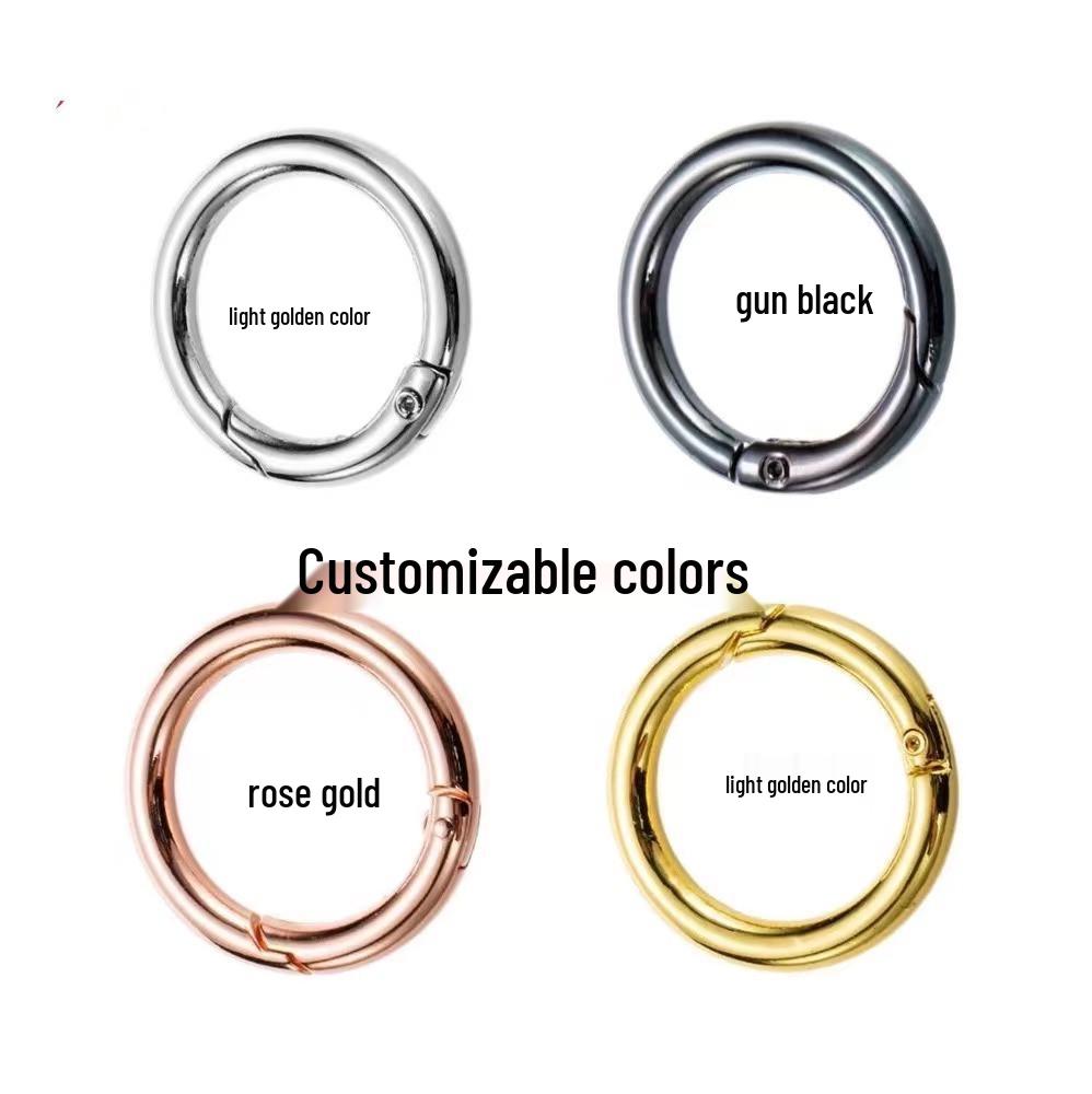 Metal Spring Snap Ring Keychain Luggage Accessory Keyring Pendant for DIY Mobile Phone Lanyard