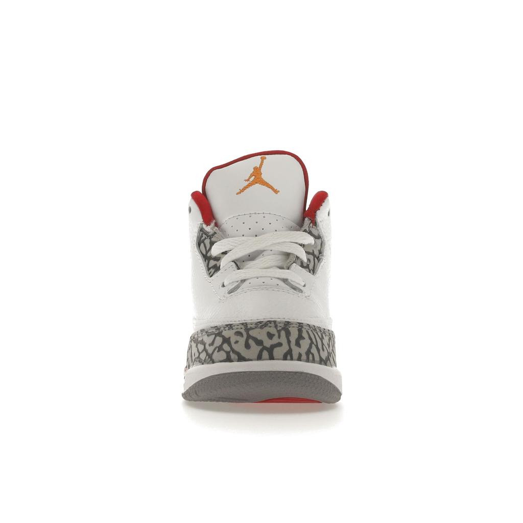 Pantofi sport Air Jordan 3 Retro TD Cardinal Red pentru copii alb-curry deschis-gri ciment 832033-126