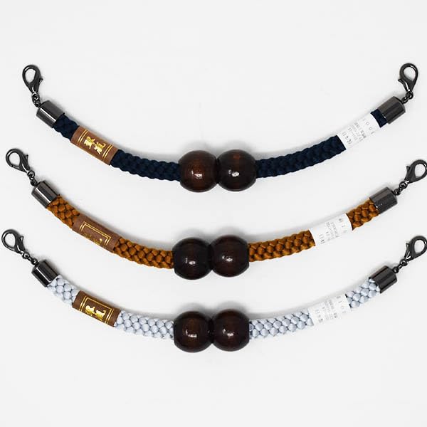 Kimono Haori Made by Suiran Pure Japanese Round Combination [Fashionable Iroha] Men's String, Kobo, Silk, Men's Accessories, Crown, Magnet, (Gray)