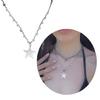 Fashion Edgy Star Pendant Necklace Handmade Clavicle Chain for Women Girls