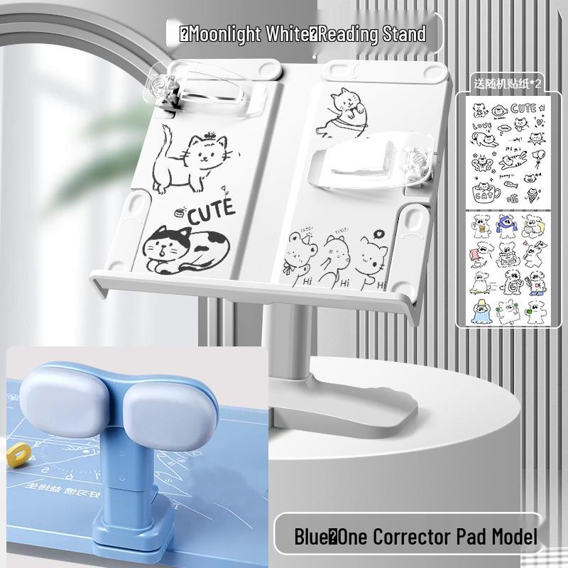 Adjustable Children's Book Stand: Multipurpose Reading Rack & Book Clip Holder.