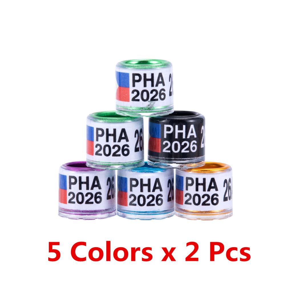 PHA 2025/2026 Anello da Piede per Piccione Diametro Interno 8mm Multicolore Opzionale Anello per Allenamento Esterno Piccione da Corsa Strumenti per Piccioni 10 Pz