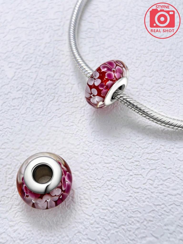 Charm Bead Charms Plata Butterfly Flower Bead Charms Charm copper Plated Compatible With Charm Bead Charms copper Authentic Bracelets for Jewellery Ma