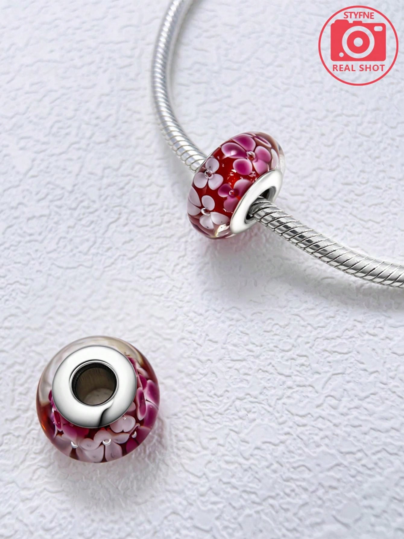 Charm Bead Components Plata Butterfly Flower Bead Components Charm Bead Component Copper Metal Plated Compatible With Charm Bead Components Copper